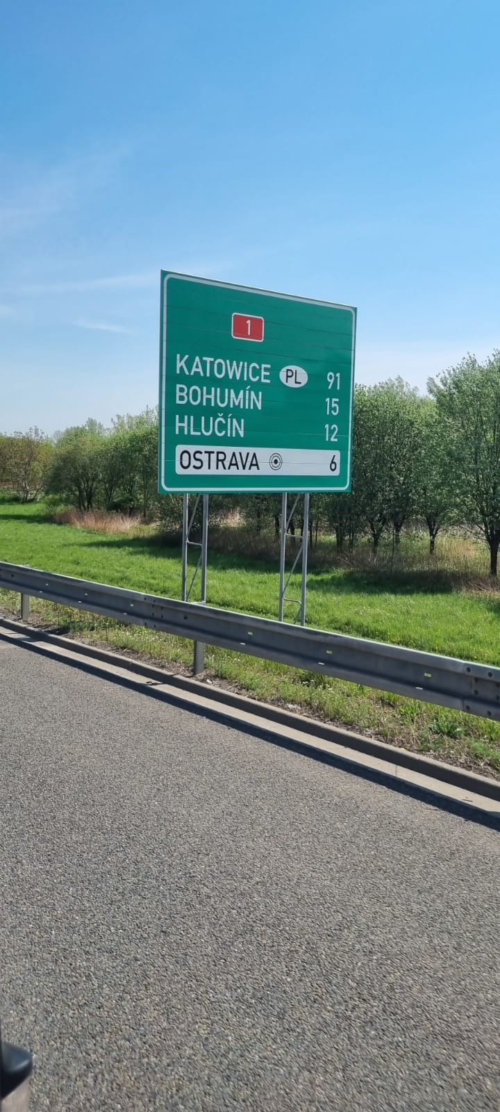 Autobahnschild Polen